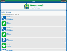 Tablet Screenshot of orthosportspt.com